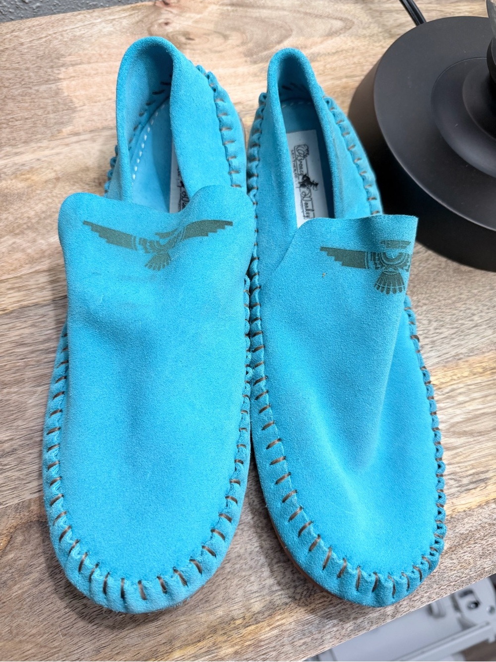Limited Edition Thunderbird Broncy Donkey Turquoise Suede Moccasin